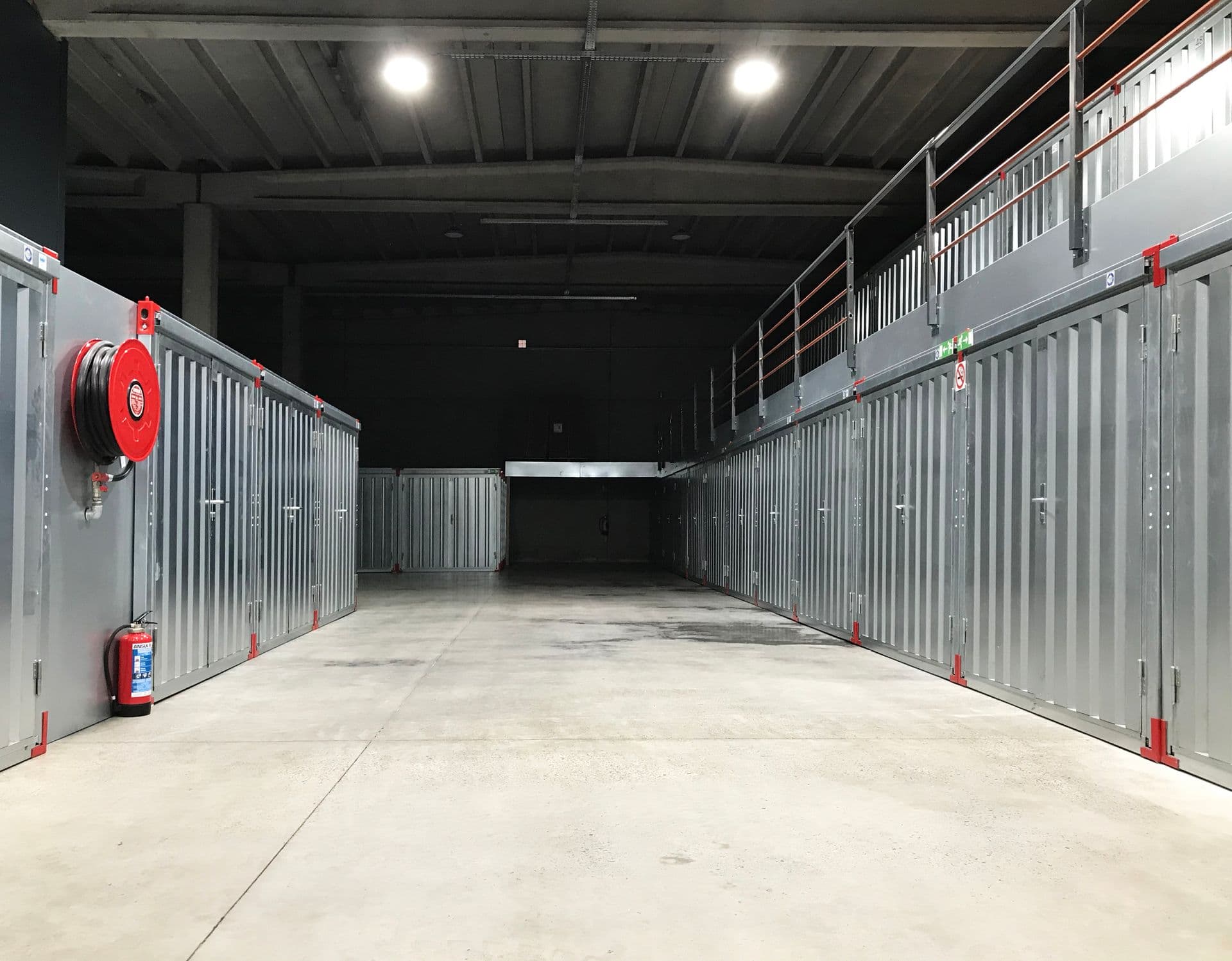 Secure indoor storage units facility