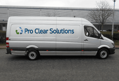 Pro Clear Solutions branded van — professional house clearance Colchester